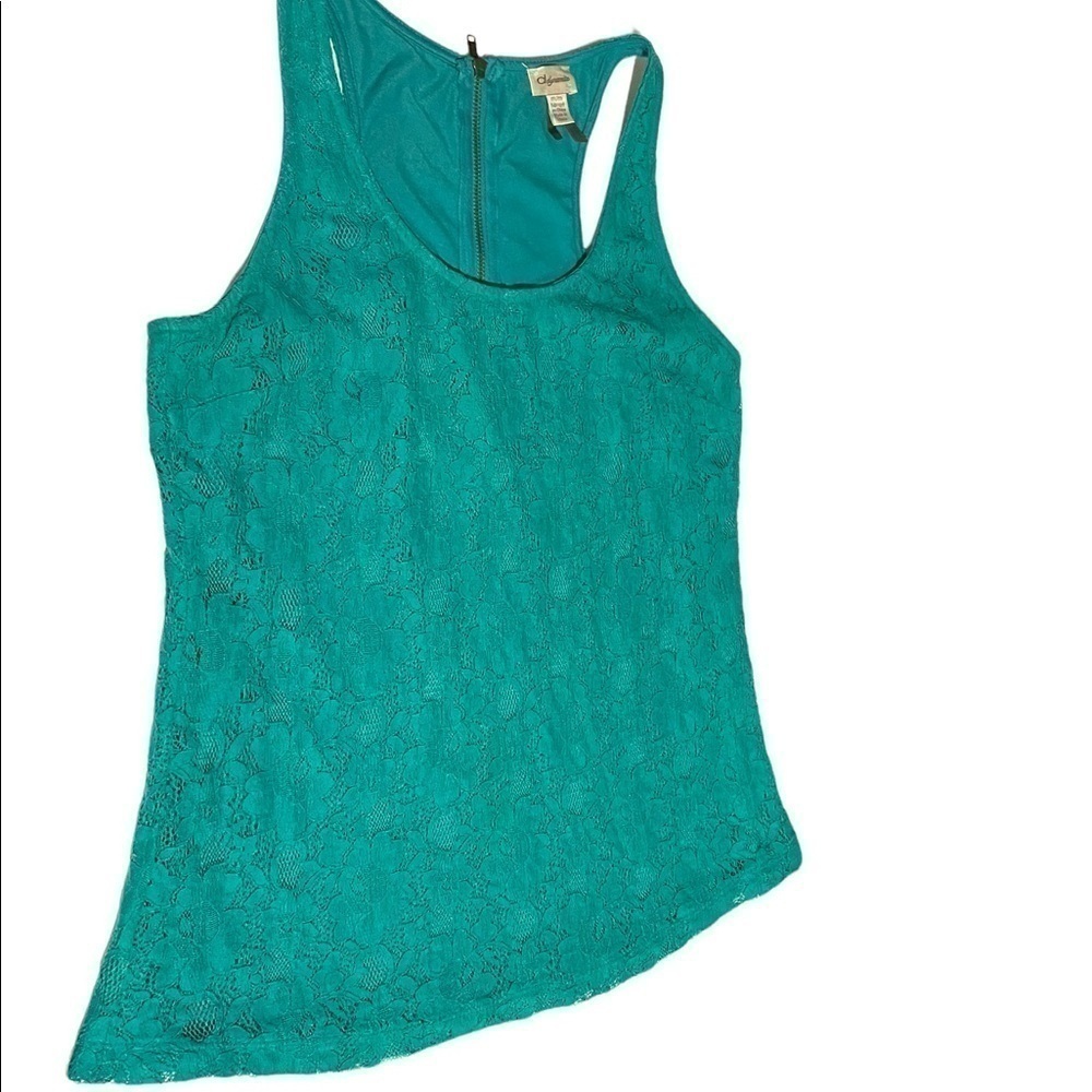 Mesh lace cotton/nylon lined racer back tank with zip detail Fairycore 90’s Med. - Picture 6 of 8